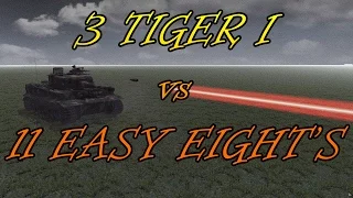 Men of War Assualt Squad 2 - 11 Shermans vs 3 Tiger I - RobZ Mod - Range Addon - Editor Scenario #11