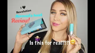 I ❤︎ Revolution Mermaid's Heart Eyeshadow palette & Lipstick REVIEW & Tutorial | FAILED