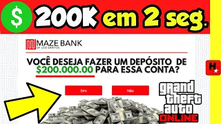 Como Ganhar $200 Mil em 2 SEGUNDOS no GTA 5 Online  Dinheiro Fácil