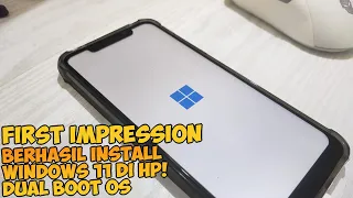 Gillee Akhirnya Gw Berhasil Buat Install Windows 11 Di HP Android Asli Keren Parah