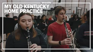 UofL marching band practices playing 'My Old Kentucky Home' for Derby 150