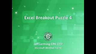 Excel Breakout Puzzle 4