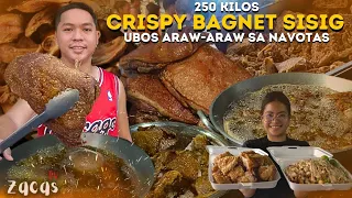 SISIG na bagnet, PATOK sa Navotas! Umuubos nga sila ng 250 kilos ng BAGNET araw-araw!