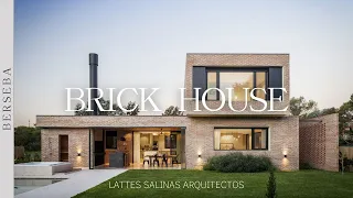 The architect blending clean volumes and brick cladding to create a harmonious oasis