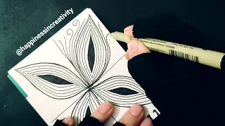 Art Therapy Series #181 | Relaxing Line Art | How to Draw Zentangle Illusion | Easy Drawing Pattern