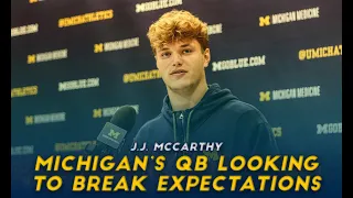 Michigan football QB J.J. McCarthy discusses 2023 season in fall camp