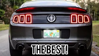 Mustang V6 Roush Axle Back Exhaust Revs and Takeoff. LOUD!