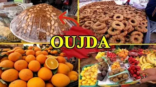 أجواء في رمضان بمدينة وجدة شباكية مقروط الكعك التمور | شوارع مدينة وجدة oujda city MAROC