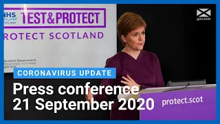 Coronavirus update from the First Minister: 21 September 2020