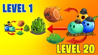 Bowling Bulb Level 1 vs Bowling Bulb Level 20 - Epic PvZ2 MOD