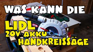 Lidl - PARKSIDE® Akku Handkreissäge PHKSA 20-Li A1 - Vorstellung und Einsatztest