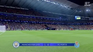 Манчестер сити Порту 1й тайм ответные матчи 1/8 финала лиги Чемпионов