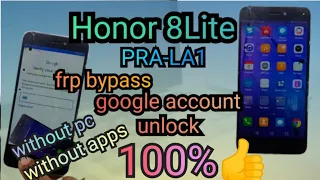 Honor 8Lite (PRA-LA1) frp bypass | google account remove | without pc | 2023 @salamtechmalayalam