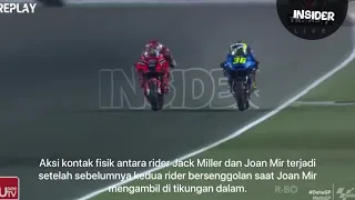 Momen Saling Senggol Joan Mir dan Jack Miller di MotoGP Doha 2021
