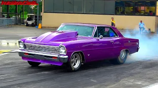 Pro Street cars Drag Racing American Muscle TEST AND TUNE WILD RACE 1/4 MILE