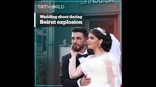 Wedding shoot video captures Beirut explosion