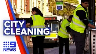 Coronavirus: MCG staff redeployed sanitising Melbourne streets | Nine News Australia