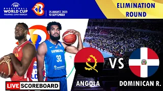Angola vs Dominican Republic | FIBA 2023 Men's Basketball World Cup LIVE Scoreboard