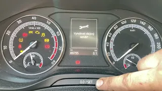 Škoda Karoq vymazání servisu a oleje (oil/inspection reset)