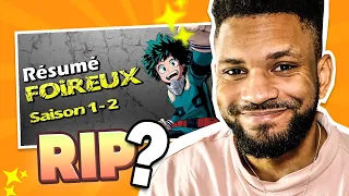 Je RÉAGIS au RÉSUMÉ FOIREUX : MY HERO ACADEMIA (S1-2) de CrazyBomb World