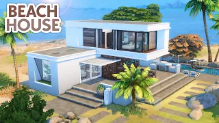 Modern Beach House // The Sims 4 Speed Build