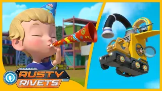 Liam Land // Rusty’s Giant Vacuum +MORE | Rusty Rivets Cartoons for Kids