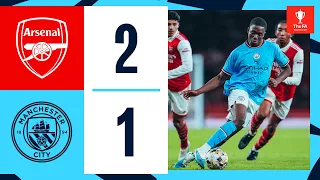 HIGHLIGHTS! 10-MAN CITY SUFFER FA YOUTH CUP SEMI-FINAL HEARTBREAK | Arsenal 2-1 Man City