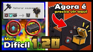 MINECRAFT 1.20 - MUDOU! FAZER ITENS DE NETHERITA AGORA ESTÁ BEM MAIS DIFICIL!