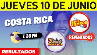 Sorteo 7:30PM Nuevos Tiempos y 3 Monazos del Jueves 10 de junio del 2021