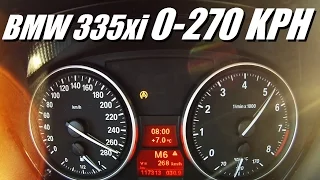 BMW 335xi Top Speed 0-270 km/h (165+ mph) on closed airfield