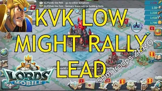 Lords Mobile KVK action | Low might rally lead