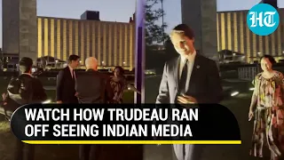 On Cam: Trudeau Runs Away From Indian Media; Gives 'Rule Of Law' Defence To Western Journalists