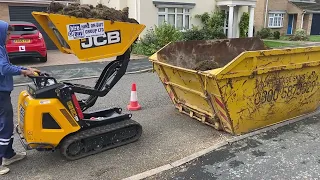 JCB skip loading mini dumper