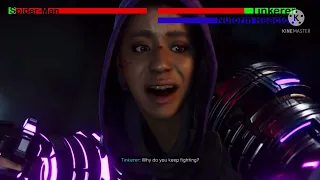 Miles Morales vs. The Tinkerer with healthbars