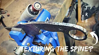 Texturing The Spine Of A Knife | Daily Vlog | Knife Making