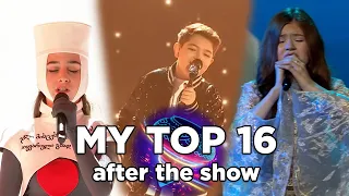 Junior Eurovision 2022 - My Top 16 after the show with comments [reupload]