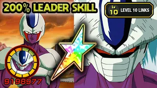 200% LEADER SKILL! 100% STR TRANSFORMING COOLER LEVEL 10 LINKS! Dragon Ball Z Dokkan Battle