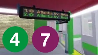 NYC subway Ride to Hudson yards via 4 and 7 train in theme park tycoon 2