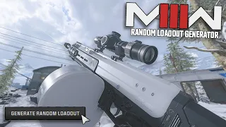 Using Randomly Generated MW3 Multiplayer Loadouts...