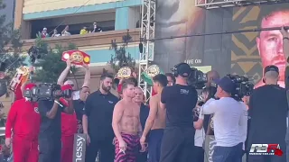 CANELO ALVAREZ SHOWS RESPECT TO DMITRY BIVOL IN FINAL FACE OFF !!