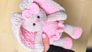 Crochet bunny with colored ears 😍 Master class / Crochet bunny Tutorial & Pattern / Part 2