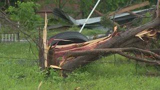 Damage after storms moved through North Texas Friday