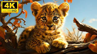 Cute Young Little Wild Animals With Relaxing Music (Colorfully Dynamic), Soothing Music