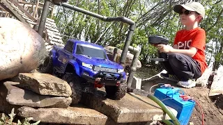 WE INVENTED a TRUCK-WASH on the Muddy Backyard Trail 4X4  Course! | RC ADVENTURES
