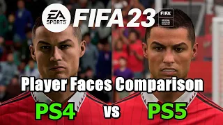 FIFA 23 PS4 vs PS5 Player Faces Comparison