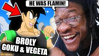 Broly vs Goku and Vegeta RAP BATTLE! (REACTION)