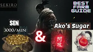 Sekiro :- 3000 SEN & 15 AKO/UNGO SUGAR per 2-4MINUTES  | SEKIRO SEN FARM | AKO SUGAR FARM