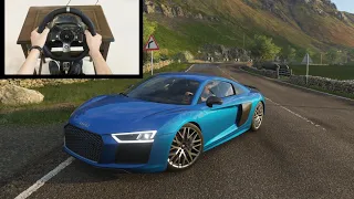 Forza Horizon 4 - Audi R8 V10 Plus (Steering Wheel logitech g920) Gameplay