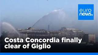 Costa Concordia finally clear of Giglio, destined for dismemberment