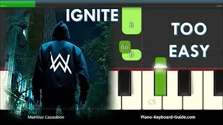 How to Play Ignite by K-391 & Alan Walker -  Right Hand Slow Easy Piano Tutorial